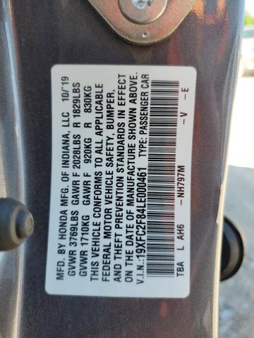 2020 HONDA CIVIC SPOR - 19XFC2F84LE000461