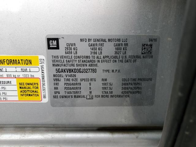 2016 BUICK ENCLAVE - 5GAKVBKD3GJ327780
