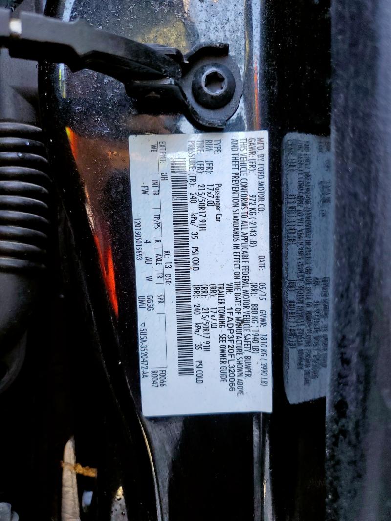 2015 FORD FOCUS SE - 1FADP3F20FL320066