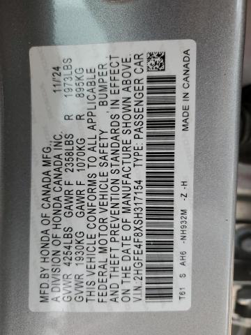 2025 HONDA CIVIC SPOR - 2HGFE4F8XSH317154
