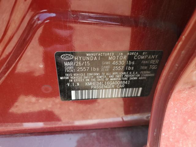 2016 HYUNDAI SONATA HYB KMHE34L16GA008841