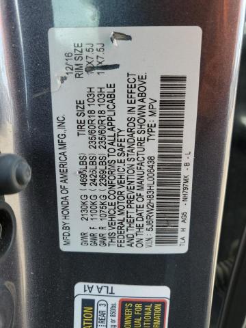 2017 HONDA CR-V EXL - 5J6RW2H83HL006438