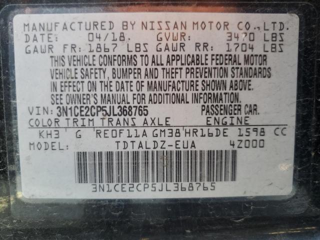 2018 NISSAN VERSA NOTE 3N1CE2CP5JL368765