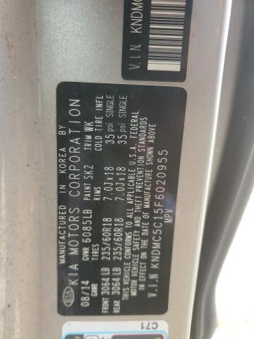 2015 KIA SEDONA EX - KNDMC5C15F6020955