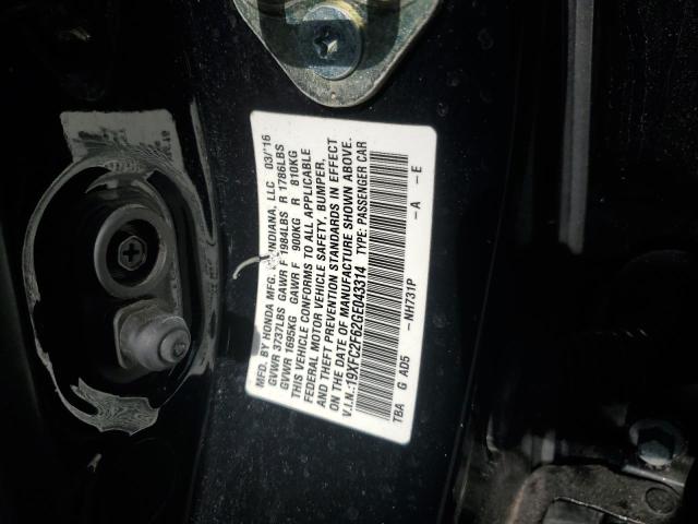 2016 HONDA CIVIC LX 19XFC2F62GE043314