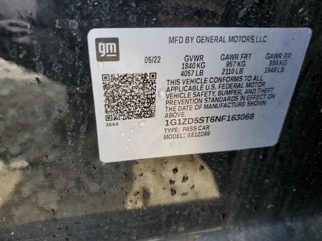2022 CHEVROLET MALIBU LT 1G1ZD5ST6NF163068