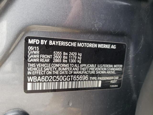 2016 BMW 640 XI GRA WBA6D2C50GGT65696