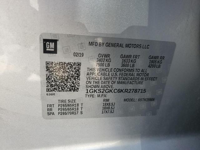2019 GMC YUKON XL K 1GKS2GKC6KR278715