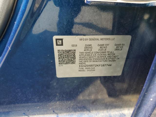 2019 CHEVROLET MALIBU LT - 1G1ZD5ST2KF167744