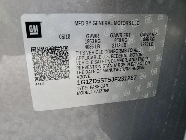 2018 CHEVROLET MALIBU LT - 1G1ZD5ST5JF231287