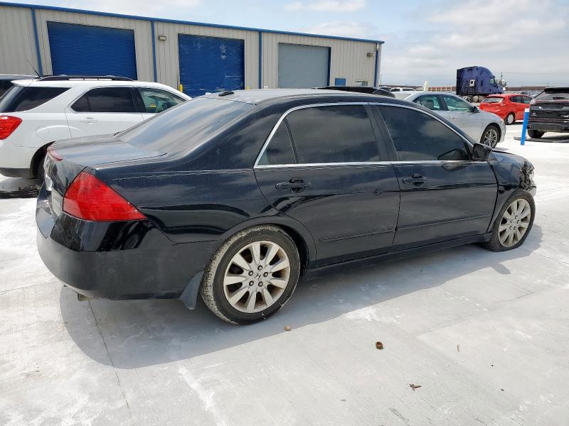 HONDA ACCORD EX 2007 black sedan 4d gas 1HGCM66507A102296 photo #4