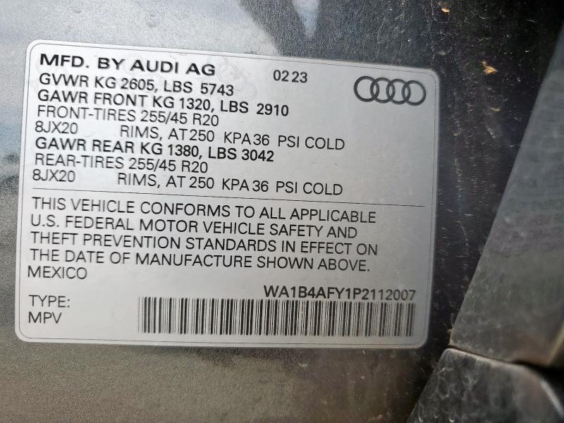 2023 AUDI SQ5 PREMIU WA1B4AFY1P2112007