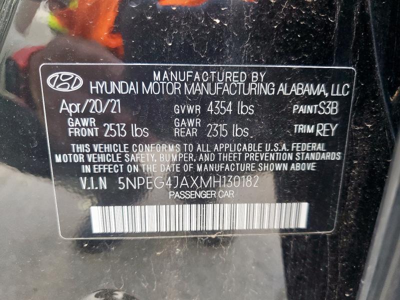2021 HYUNDAI SONATA SE 5NPEG4JAXMH130182