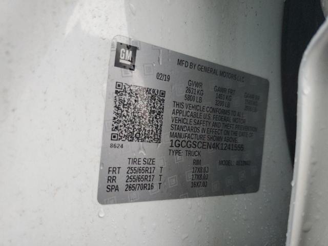 2019 CHEVROLET COLORADO L - 1GCGSCEN4K1241555
