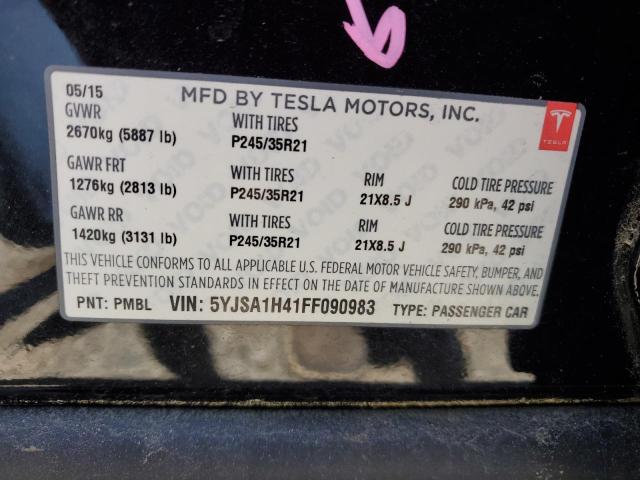 2015 TESLA MODEL S P8 5YJSA1H41FF090983