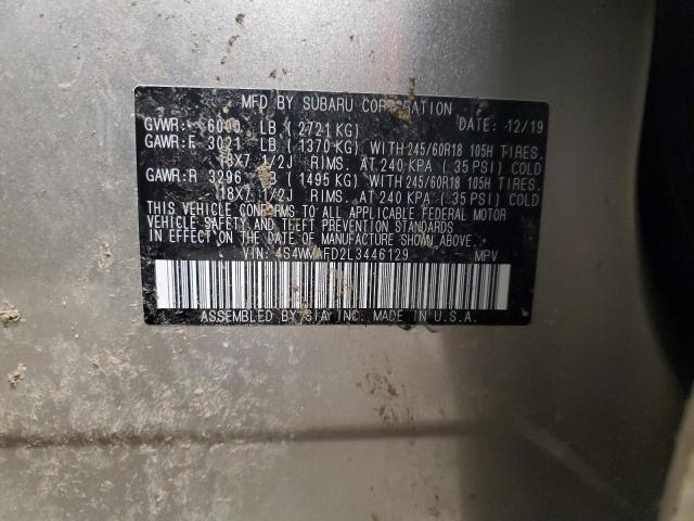 2020 SUBARU ASCENT PRE 4S4WMAFD2L3446129