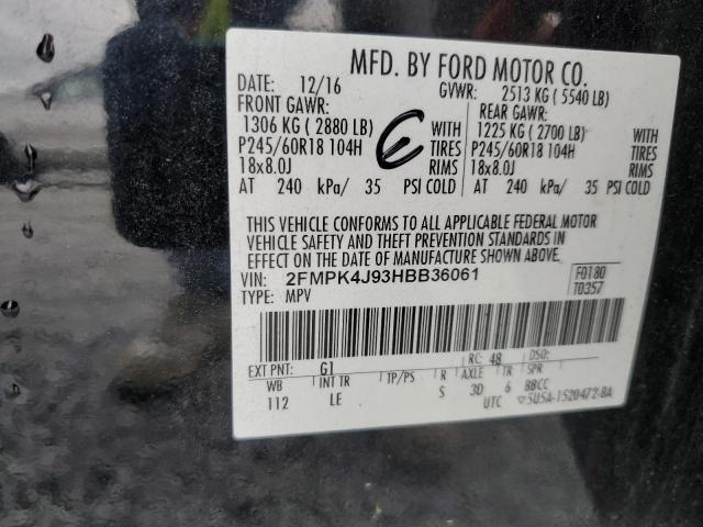 2017 FORD EDGE SEL - 2FMPK4J93HBB36061