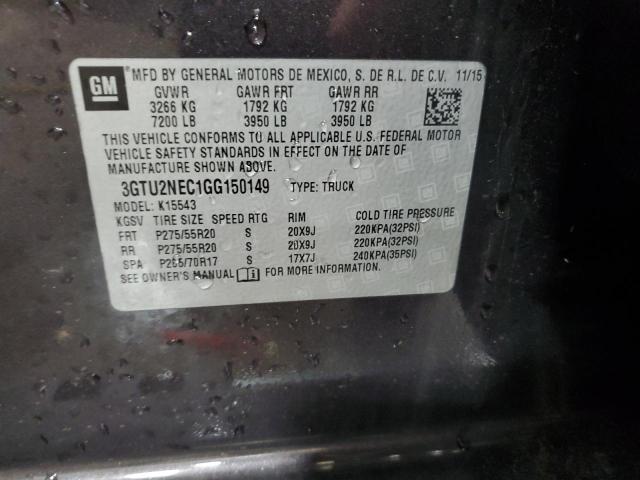 2016 GMC SIERRA K15 - 3GTU2NEC1GG150149
