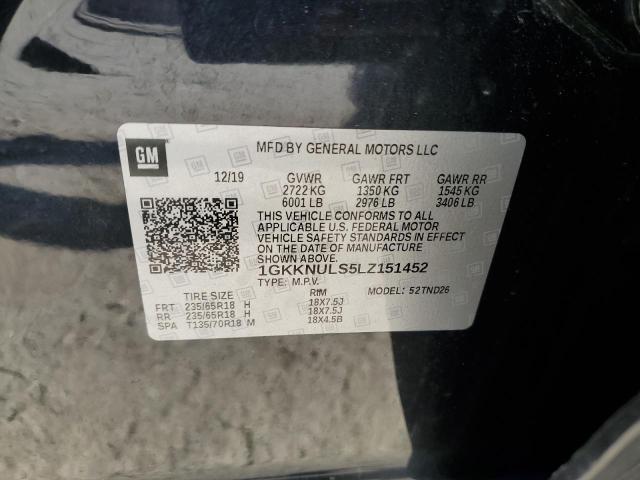 2020 GMC ACADIA SLT 1GKKNULS5LZ151452