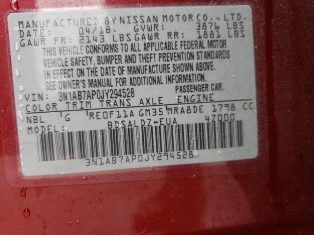 2018 NISSAN SENTRA S - 3N1AB7AP0JY294528