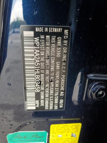 2017 PORSCHE MACAN - WP1AA2A51HLB03458