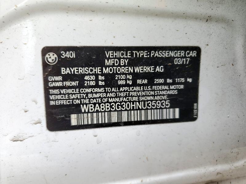 2017 BMW 340 I - WBA8B3G30HNU35935