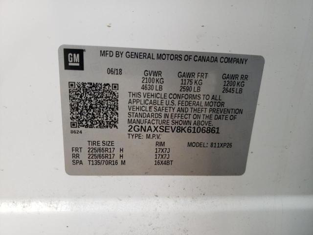2019 CHEVROLET EQUINOX LS - 2GNAXSEV8K6106861
