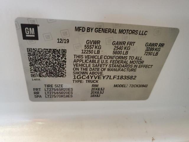 2020 CHEVROLET SILVERADO - 1GC4YVEY7LF183582