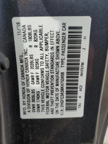 2019 HONDA CIVIC SI - 2HGFC3A58KH750498