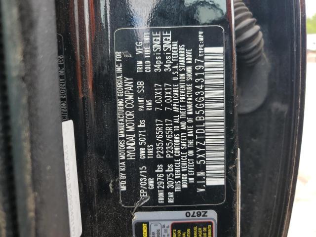 2016 HYUNDAI SANTA FE S - 5XYZTDLB5GG343197