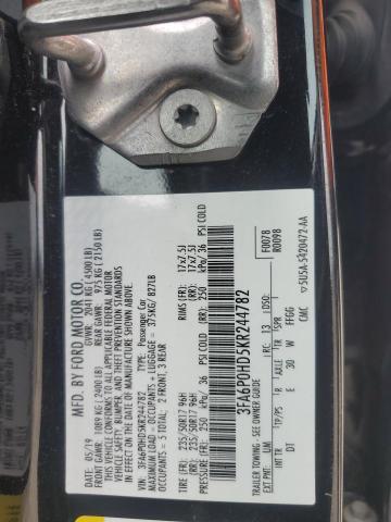 2019 FORD FUSION SE 3FA6P0HD5KR244782