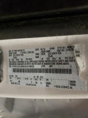 2017 FORD ESCAPE TIT - 1FMCU9J94HUA14552
