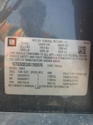 2016 GMC CANYON SLE 1GTG5CE32G1382976
