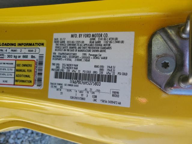 2017 FORD MUSTANG GT 1FA6P8CF6H5275803