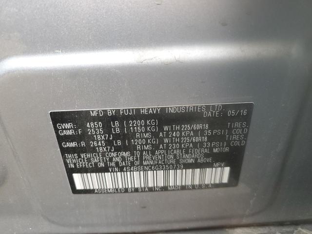 2016 SUBARU OUTBACK 3. 4S4BSENC6G3350739