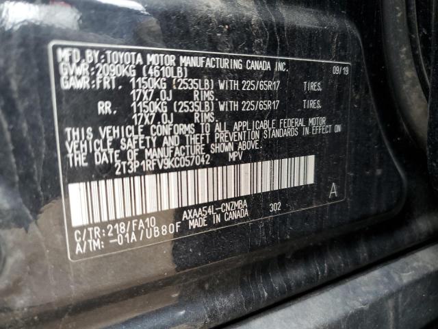 2019 TOYOTA RAV4 XLE - 2T3P1RFV9KC057042