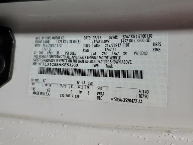 2017 FORD F150 SUPER - 1FTEX1C88HKE53260