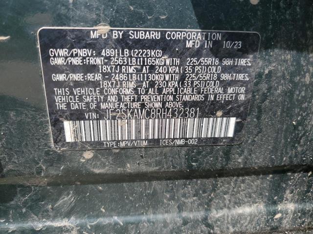 2024 SUBARU FORESTER T JF2SKAMC8RH432381