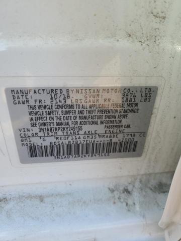 2019 NISSAN SENTRA S - 3N1AB7AP2KY249155
