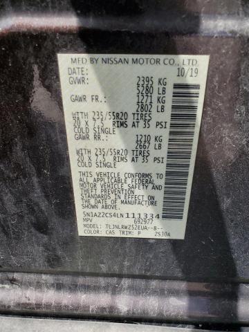 2020 NISSAN MURANO SL 5N1AZ2CS4LN111334