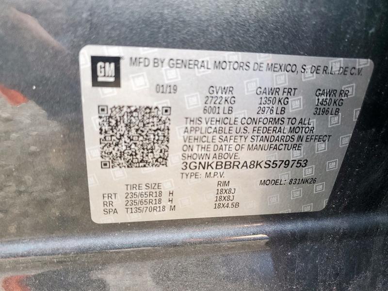 2019 CHEVROLET BLAZER 1LT 3GNKBBRA8KS579753