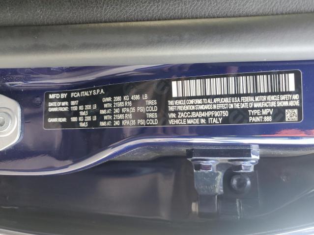 2017 JEEP RENEGADE S ZACCJBAB4HPF90750