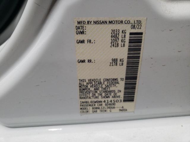 2022 NISSAN ALTIMA SL - 1N4BL4EW6NN414503