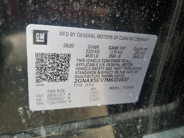 2021 CHEVROLET EQUINOX LS 2GNAXSEV7M6101637