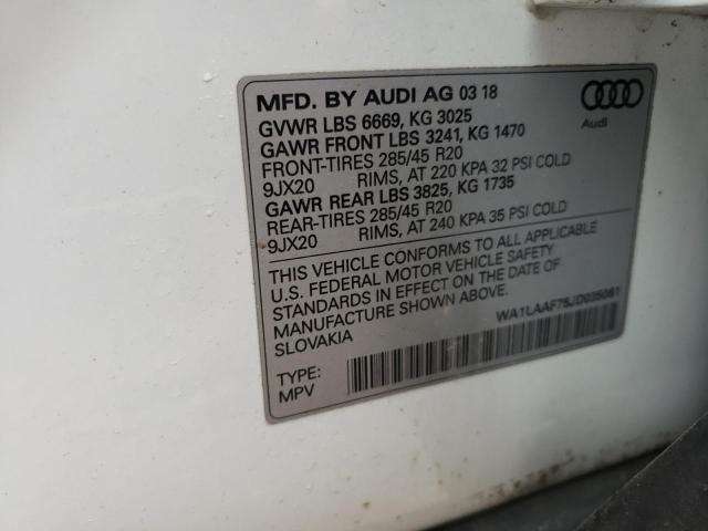 2018 AUDI Q7 PREMIUM - WA1LAAF75JD035061