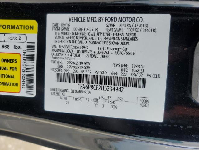 2017 FORD MUSTANG GT 1FA6P8CF2H5234942
