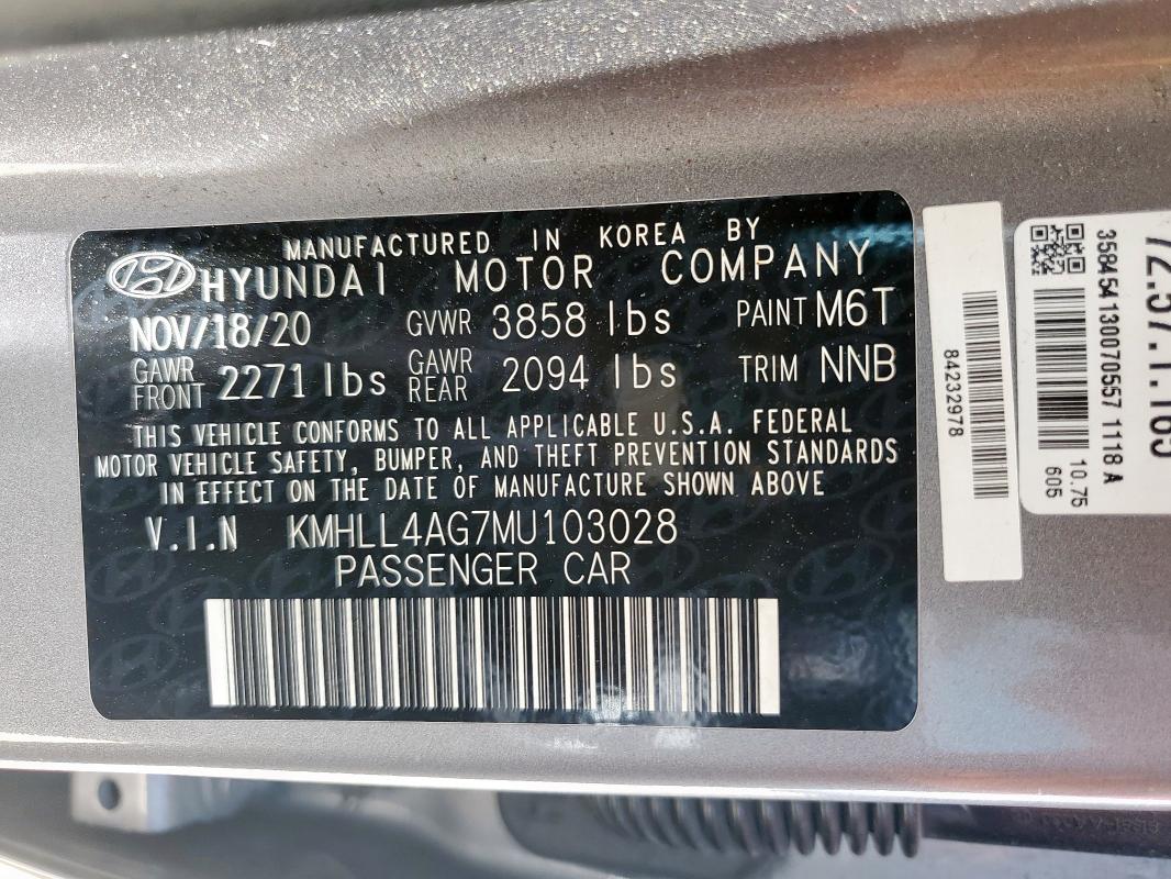 2021 HYUNDAI ELANTRA SE - KMHLL4AG7MU103028