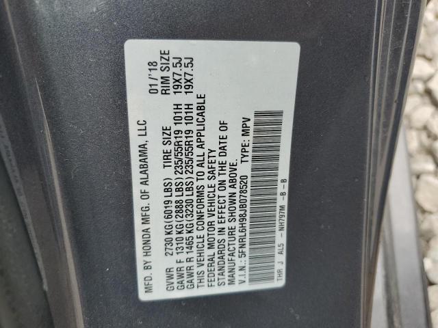 2018 HONDA ODYSSEY EL 5FNRL6H98JB078520