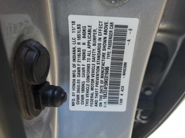 2019 HONDA INSIGHT EX 19XZE4F59KE019496