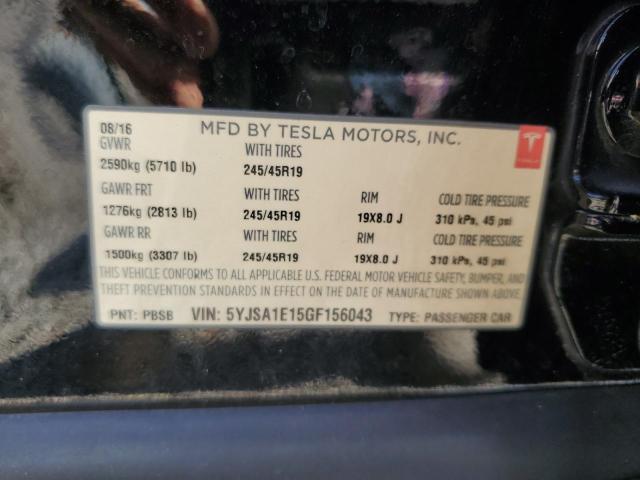 2016 TESLA MODEL S - 5YJSA1E15GF156043